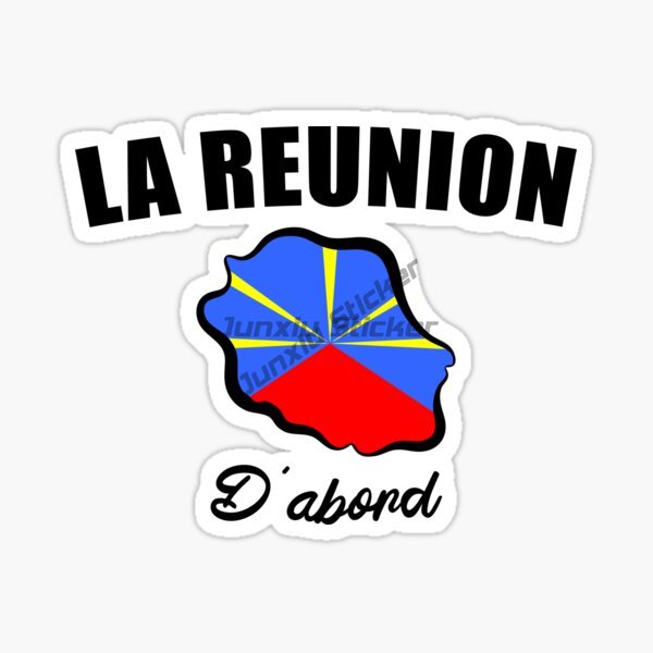 Laptop Accessories Logo - Reunion Island Vlag Autostickers Fiets Motor