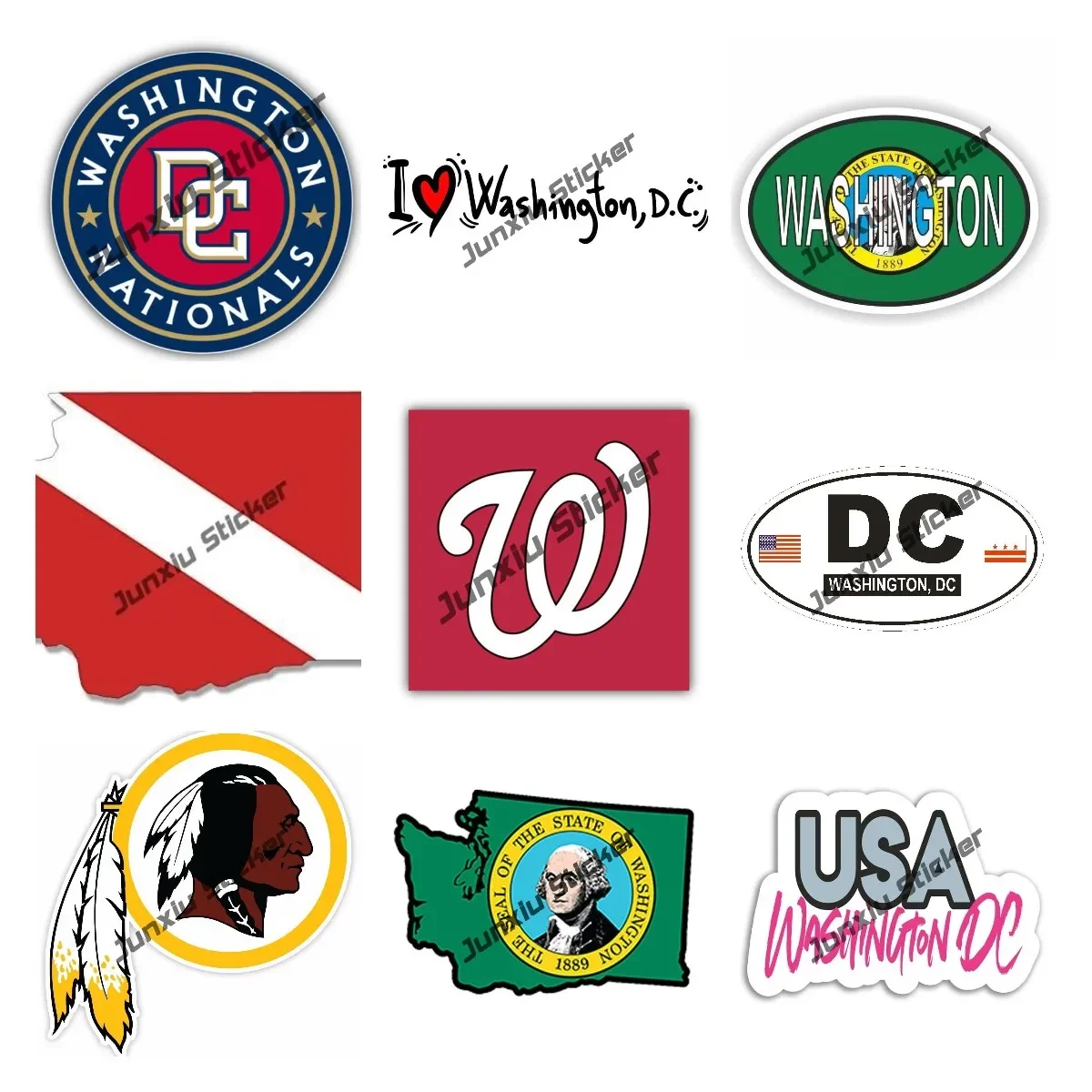 Laptop Accessories Logo - USA Washington Vlag Kaart Auto Sticker
