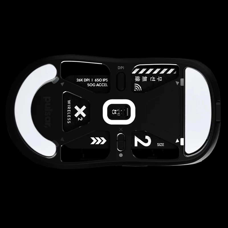 Mini Wireless Mouse - ESPTIGER ICE V2 muisschaatsjes voor Pulsar