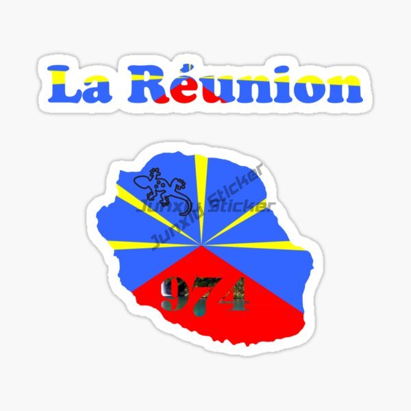Reunion Island Vlag Autosticke - Laptop Accessories Logo recensie en prijs