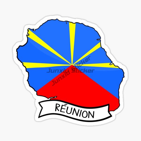 Reunion Island Vlag Autosticke - Laptop Accessories Logo recensie en prijs