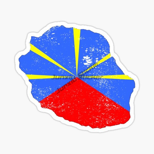Reunion Island Vlag Autosticke - Laptop Accessories Logo recensie en prijs